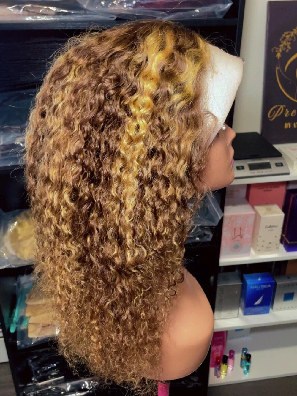 Pretty & Curly Honey Blonde Lace Front Wig - Lightweight Natural Volume